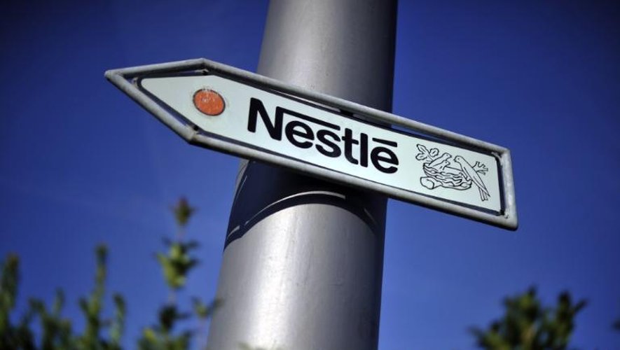 Logo de Nestlé à Vevey, en Suisse