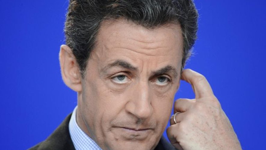 L'ex-président de la République Nicolas Sarkozy, le 2 mars 2012 à Bruxelles