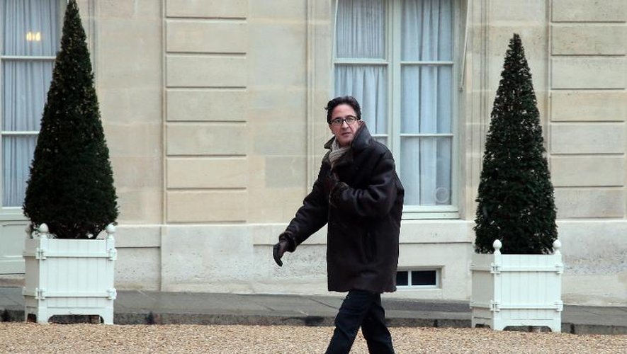 Aquilino Morelle, proche conseiller de François Hollande, arrive à l'Elysée, le 25 février 2013 à Paris
