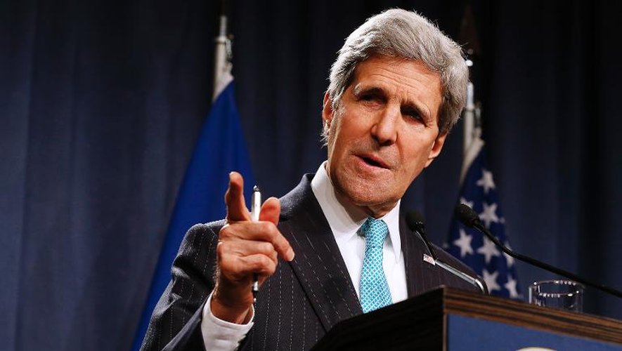 Le secrétaire d'Etat américain John Kerry le 17 avril 2014 à Genève