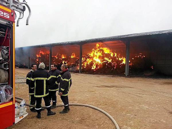 Le feu avait été particulièrement spectaculaire à Gages.