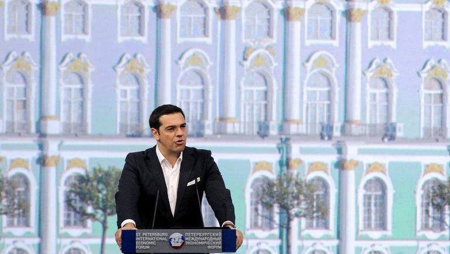 Alexis Tsipras le 19 juin 2015 à Saint-Petersbourg, en Russie