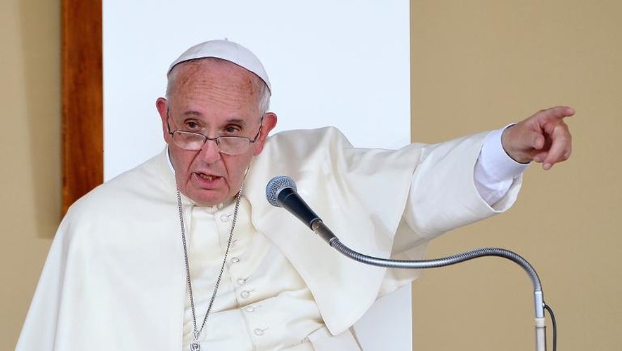 Le pape François lors de son discours à Turin, le 21 juin 2015