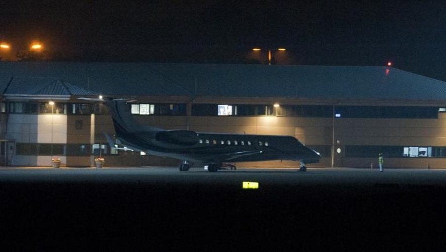 L'avion transportant Abou Qatada sur le point de décoller le 7 juillet 2013 sur la base de Northolt à l'ouest de Londres
