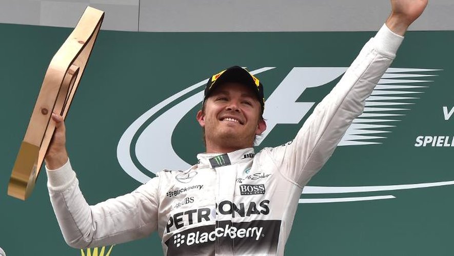 Le pilote allemand Nico Rosberg, vainqueur du GP d'Autriche, le 21 juin 2015 à Spielberg