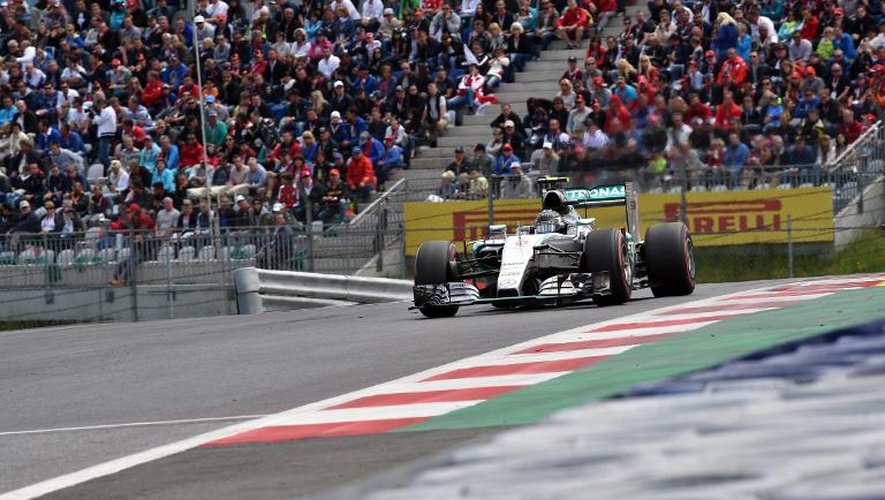 La Mercedes de Nico Rosberg lors du GP d'Autriche, le 21 juin 2015 à Spielberg