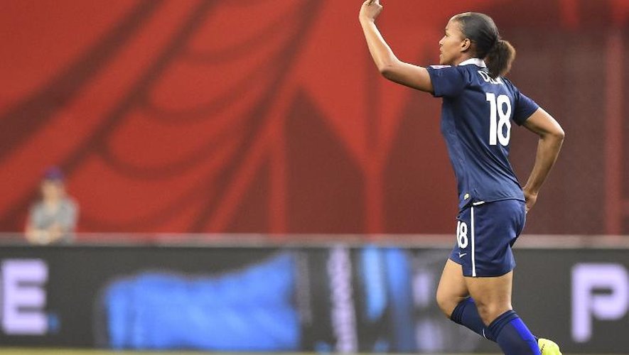 La Française Marie-Laure Delie, auteure d'un doublé contre la Corée du Sud en 8e de finale de la Coupe du monde féminine à Montréal, le 21 juin 2015
