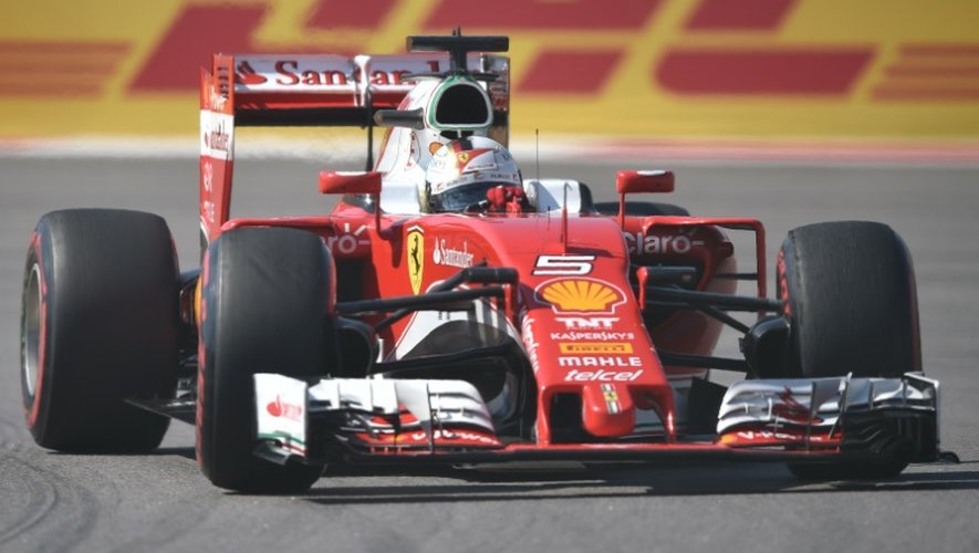 L'Allemand Sebastian Vettel au volant de sa Ferrari lors du GP de Russie, le 1er mai à Sotchi