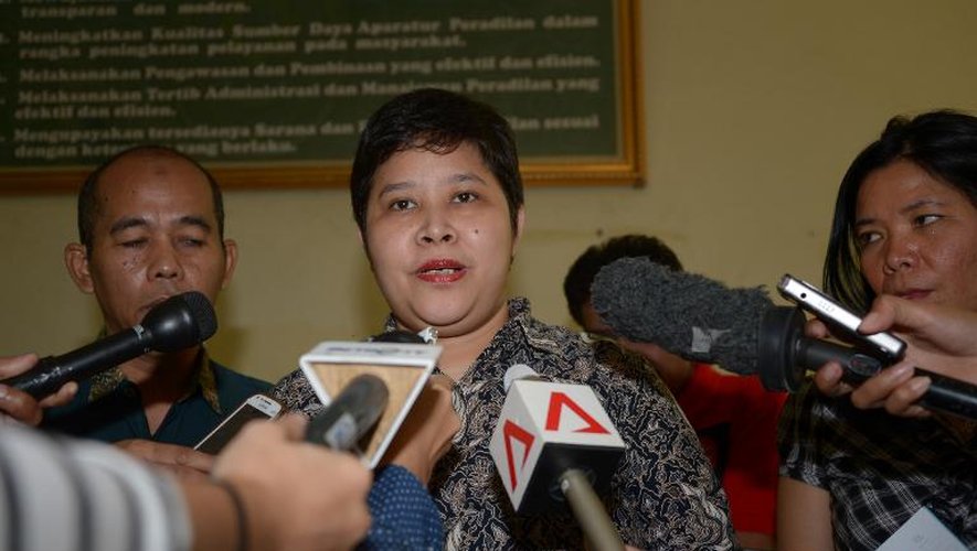 Nancy Yuliana, l'avocate indonésienne du Français Serge Atlaoui, à l'issue de l'audience de la Cour administrative le 22 juin 2015 à Jakarta