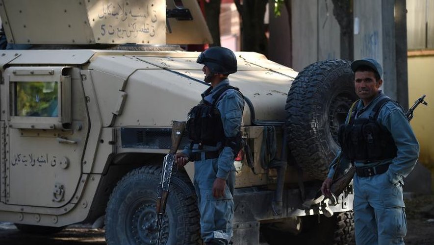 Policiers afghans le 27 mai 2015 à Kaboul