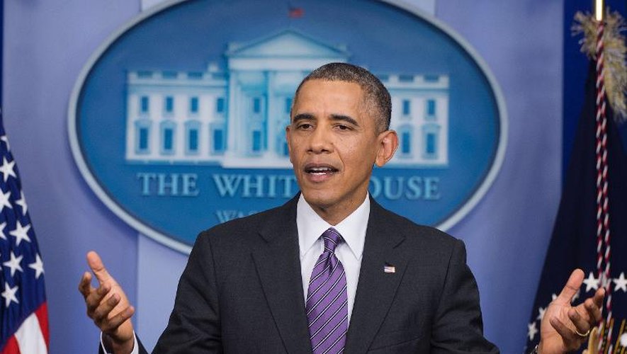 Le président américain Barack Obama à la Maison blanche le 17 avril 2014