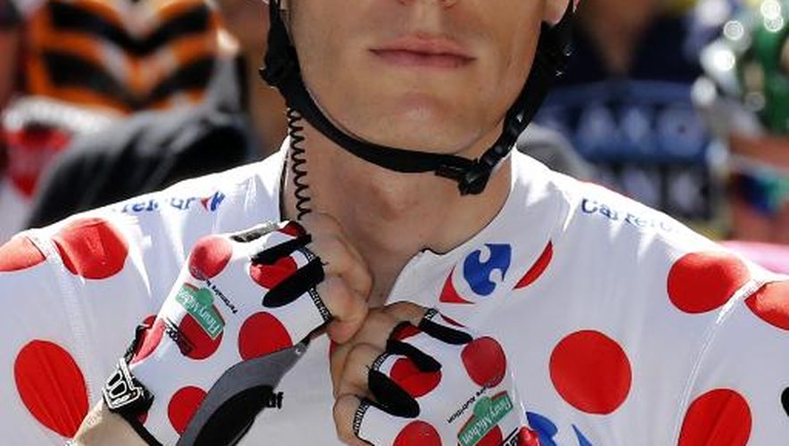 Pierre Rolland le 7 juillet 2013 avant le départ de la 9e étape du Tour de France à Saint-Girons.