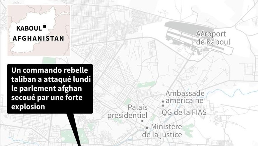Explosion et attaque au Parlement afghan