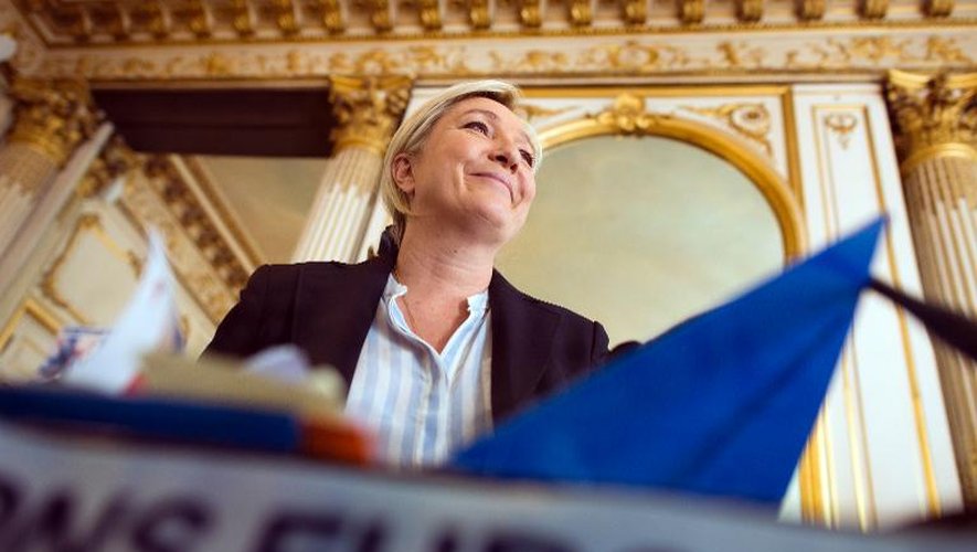 Marine Le Pen a lancé mardi 22 avril à Paris la campagne du FN pour les élections européennes