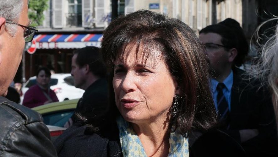 Anne Sinclair le 10 avril 2014 à Paris