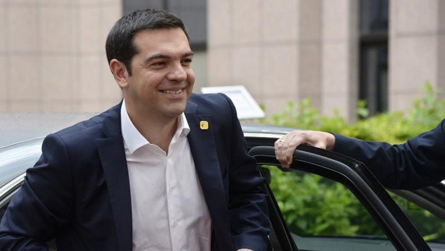 Le Premier ministre grec Alexis Tsipras arrive au sommet de Bruxelles, le 22 juin 2015