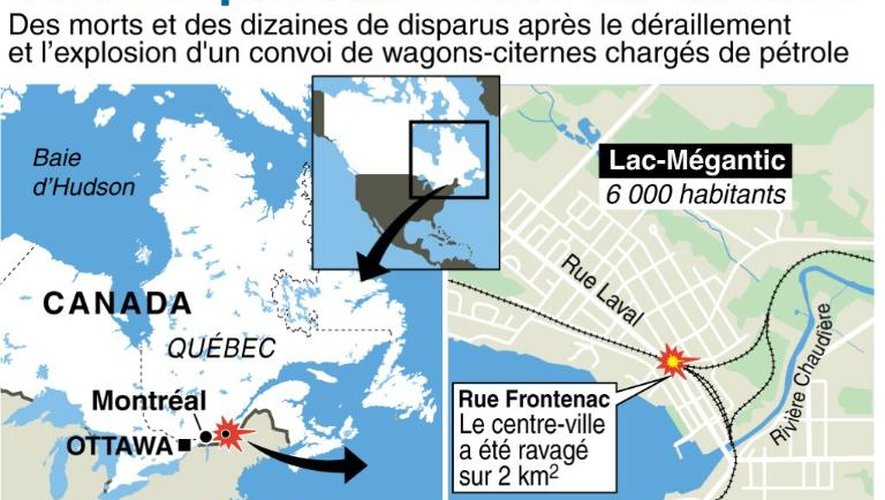 Accident de train au Québec
