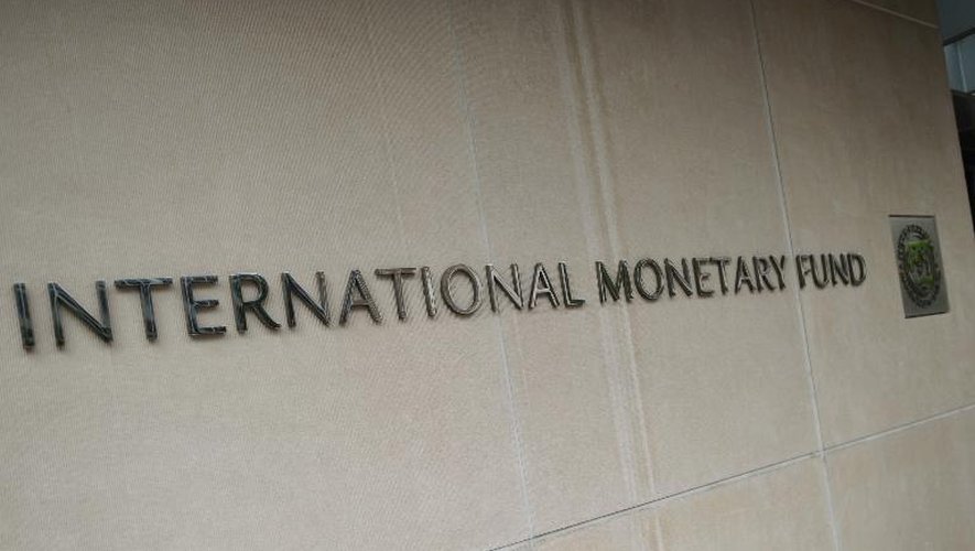 Le logo du Fonds monétaire international (FMI), le 5 juin 2011 à Washington