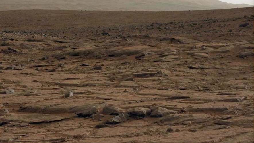 Photo prise par le robot Curiosity sur la planète Mars, en janvier 2013