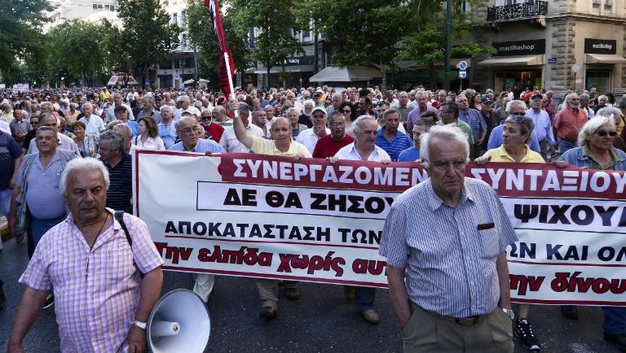 Manifestation anti-austérité à Athènes, le 23 juin 2015