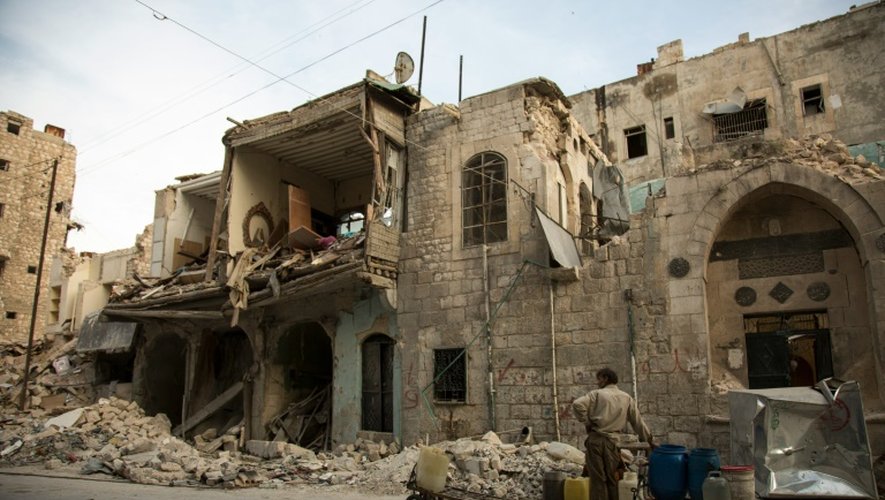 Le quartier détruit de Bab al-Hadid à Alep, le 2 mai 2016