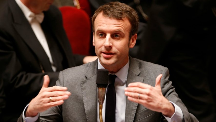 Le ministre de l'Economie Emmanuel Macron à l'Assemblée Nationale à Paris, le 3 mai 2016