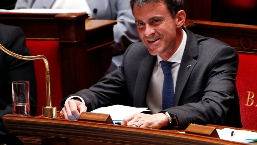Le Premier ministre Manuel Valls à l'Assemblée Nationale à Paris, le 3 mai 2016
