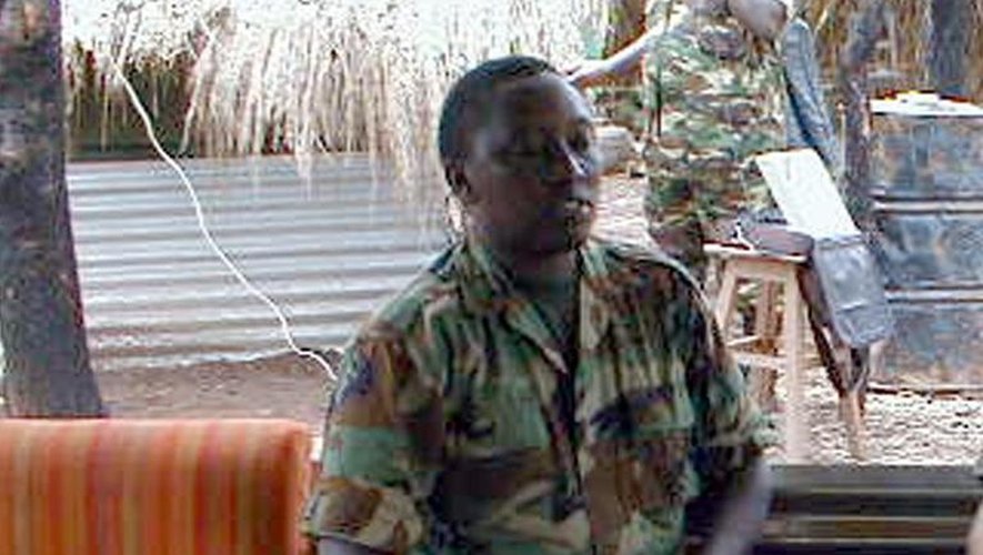 Le chef des services de renseignement du Rwanda, Emmanuel Karenzi Karake, le 28 février 2001 à Pweto, en RDC