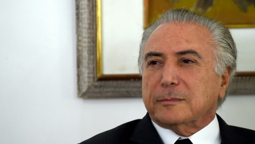 Le vice-président brésilien Michel Temer, à Brasilia le 27 avril 2016