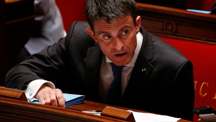 Le Premier ministre Manuel Valls lors des questions au gouvernement le 3 mai 2016 à l'Assemblée nationale à Paris