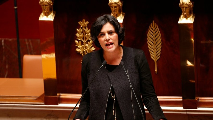 La ministre du Travail  Myriam El-Khomri le 3 mai 2016 à l'Assemblée nationale à Paris