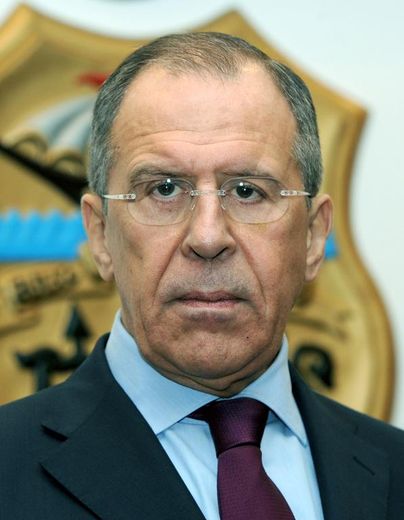 Le ministre russe des Affaires étrangères Sergei Lavrov à Tunis le 4 mars 2014