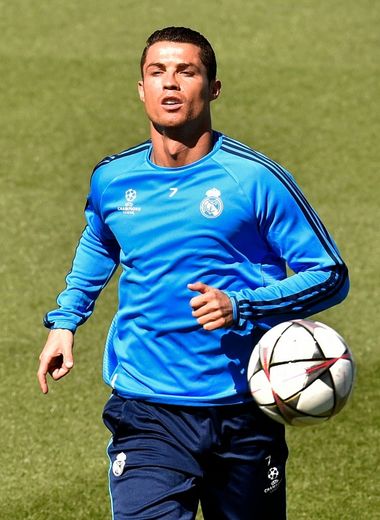Cristiano Ronaldo, attaquant portugais du Real, le 3 mai lors d'une séance d'entraînement à Madrid