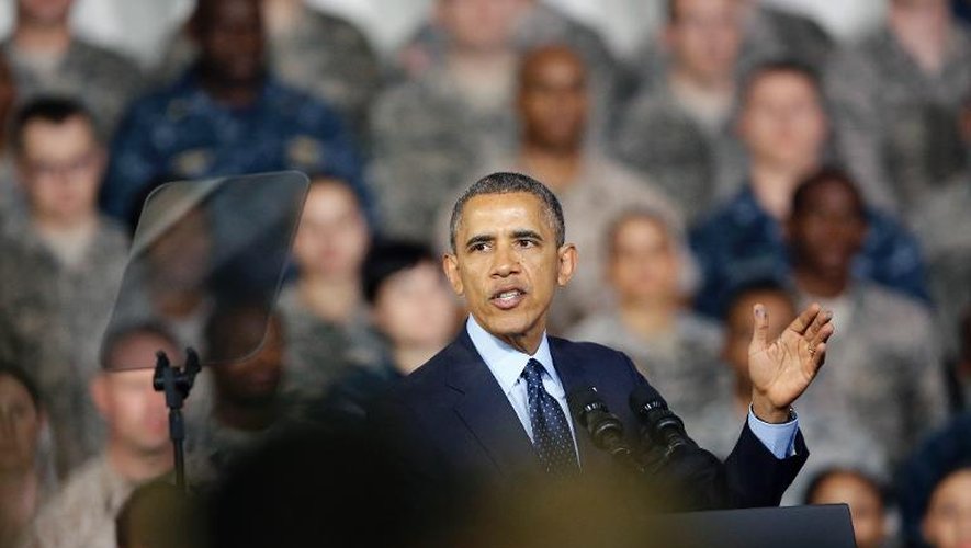 Barack Obama lors d'un discours aux troupes américaines le 25 avril 2014 à Séoul