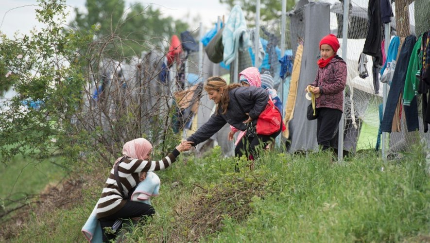 Camps de migrants et de réfugiés près du village d'Idomeni à la frontière gréco-macédonienne, le 4 mai 2016