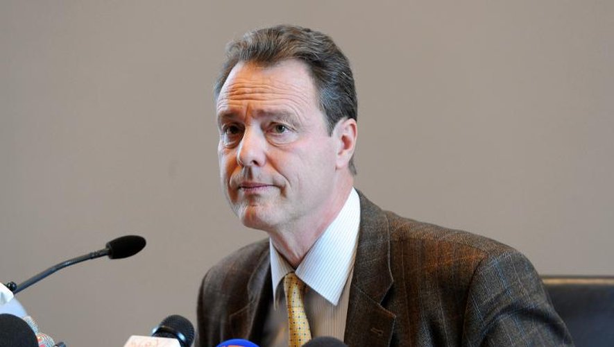 Le procureur Eric Maillaud lors d'une conférence der presse le 19 février 2014 à Annecy
