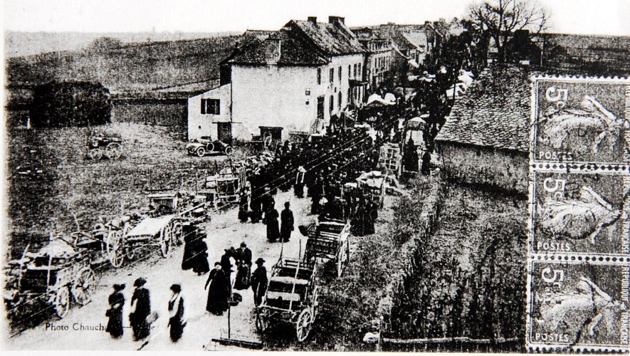 Le village de Baraqueville au début du 19e siècle.