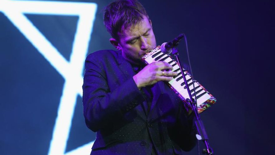 Damon Albarn en concert à New York, le 17 avril 2014