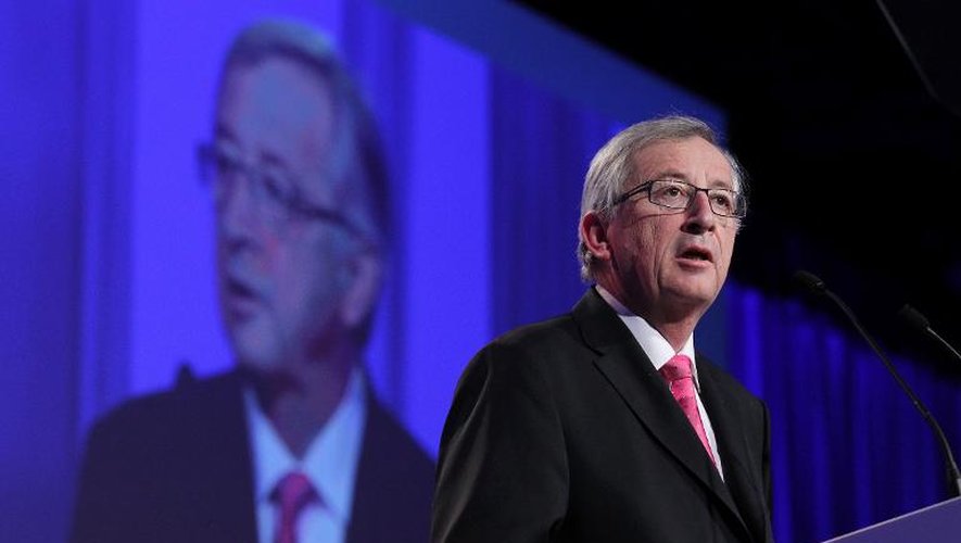 Le Candidat de la droite (PPE) à la présidence de la Commission européenne Jean-Claude Juncker, le 7 mars 2014, à Dublin, en Irlande