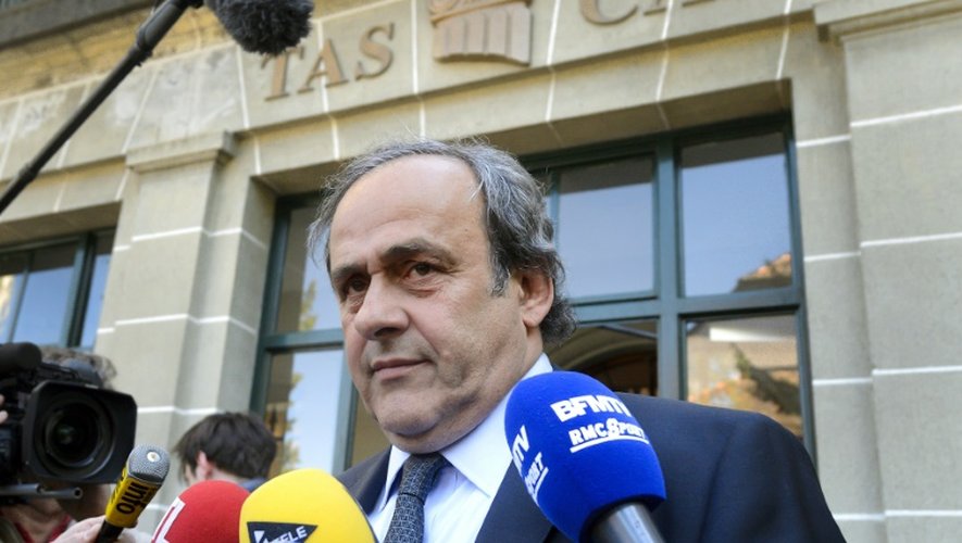 Michel Platini devant le Tribunal arbitral du sport, à Lausanne, le 29 avril 2016