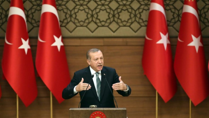 Le président turc Recep Tayyip Erdogan prononce un discours à Ankara, le 4 mai 2016