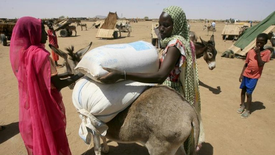 Des Soudanaises dans un camp de personnes déplacées, le 18 juillet 2013 à Shangli Tobaya, au Darfour