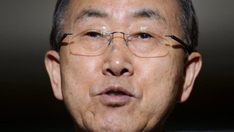 Le secrétaire général de l'ONU Ban Ki-moon, le 1er juillet 2013 à) Genève