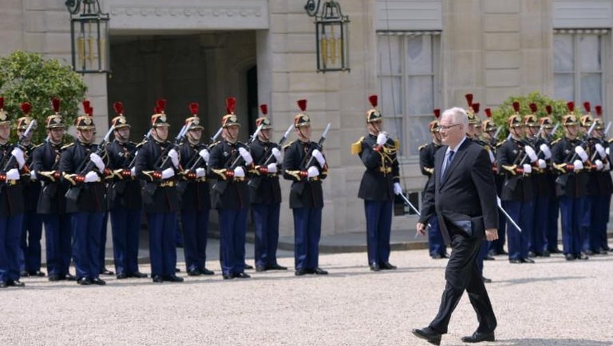 Le président croate, Ivo Josipov, arrive à l'Elysée le 13 juillet 2013 à Paris