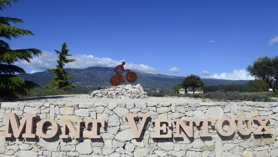 Photo prise le 3 mai 2013 sur le Mont Ventoux, point d'orgue de la 15e étape du Tour de France