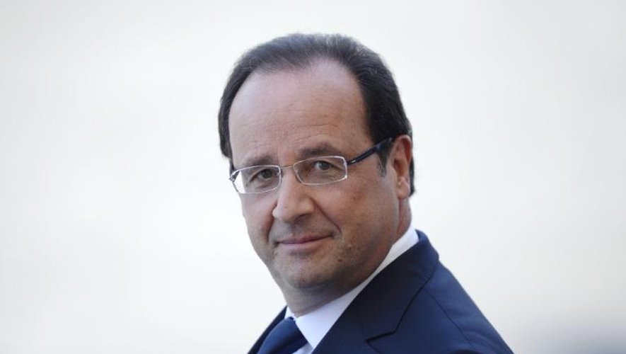 Le président François Hollande, le 14 juillet 2013 aux Champs-Elysées