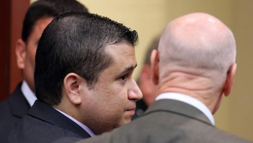 George Zimmerman (à gauche) lors du verdict au tribunal, le 13 juillet 2013 à Sanford, en Floride