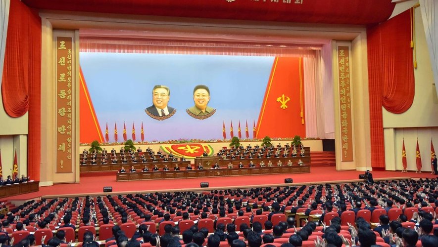 Une photographie fournie par l'agence officielle nord-coréenne KCNA le 7 mai 2016, montre le premier congrès du parti unique en 40 ans, à Pyongyang