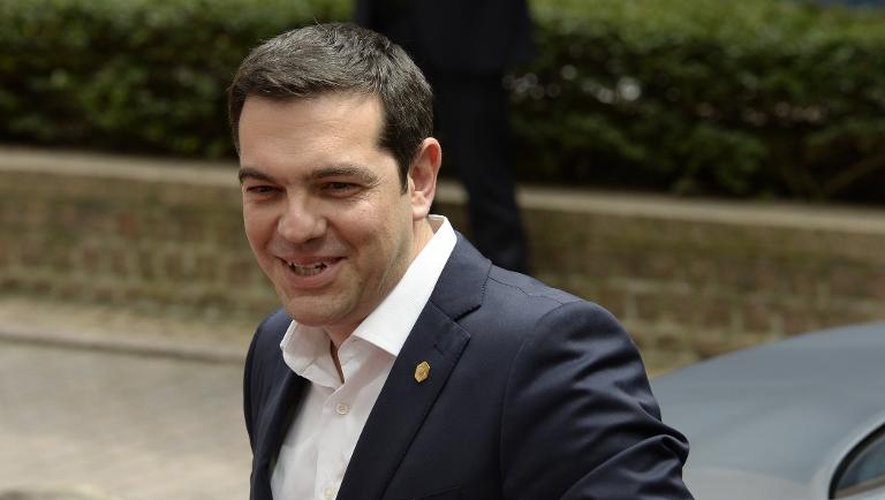 Le premier ministre grec Alexis Tsipras à son arrivée au sommet européen à Bruxelles