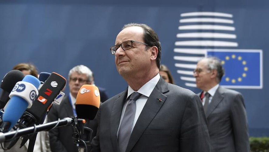 Le président français François Hollande à son arrivée au sommet de Bruxelles